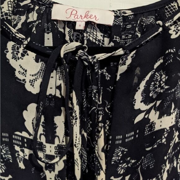 Parker Smock Waist Dress Rosaline Print Ruffles - Picture 9 of 11